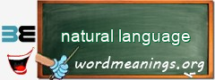 WordMeaning blackboard for natural language